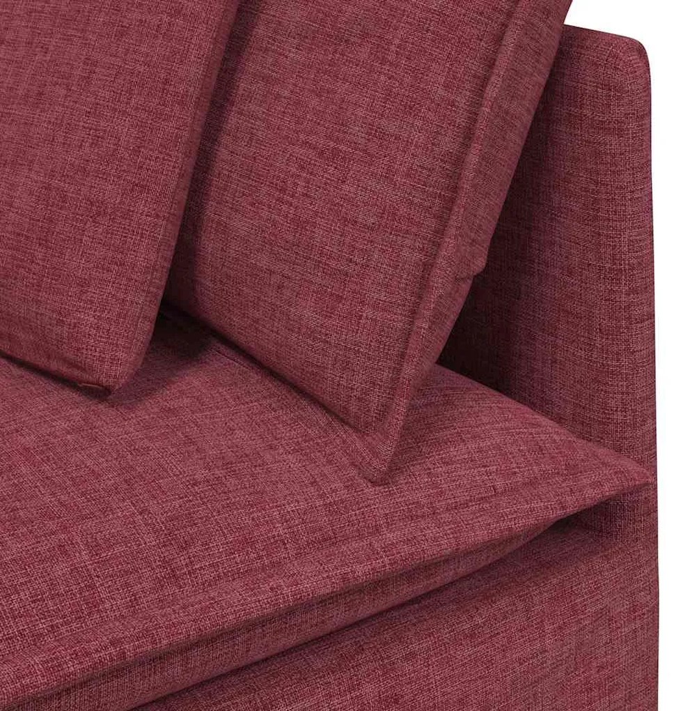 borvörös moduláris kanapé sarokmodul párnákkal 100 cm