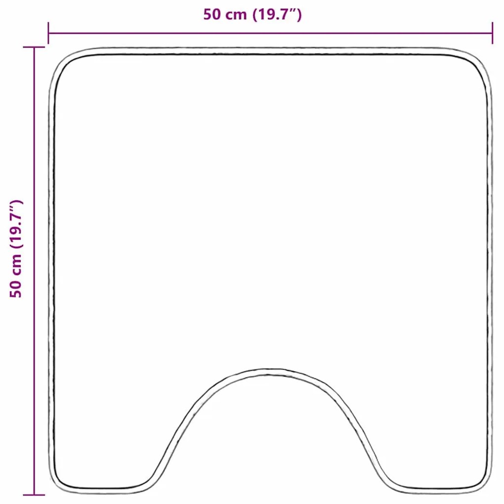 Fürdőszoba szőnyeg Szürke 50 x 50 cm Polipropilén