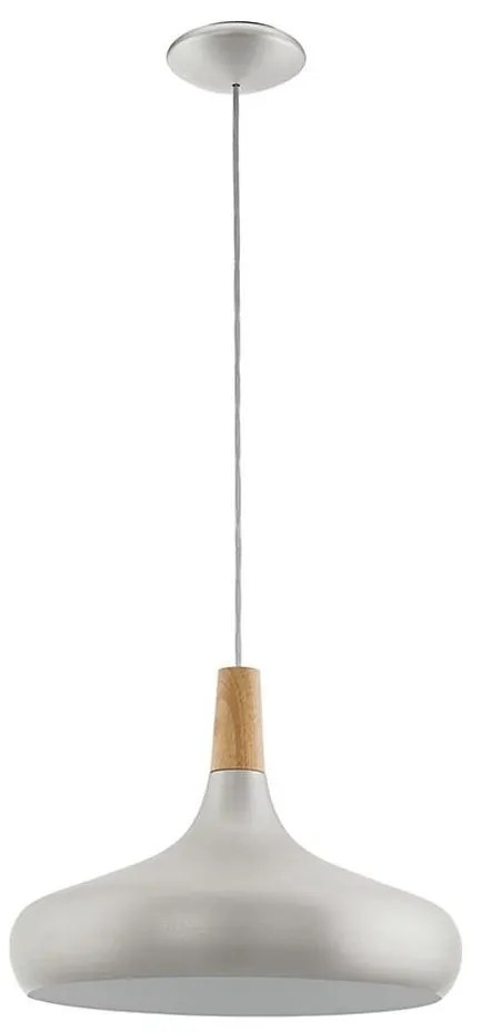 Eglo 96986 - SABINAR függeszték 1xE27/60W/230V, 40 cm, ezüst