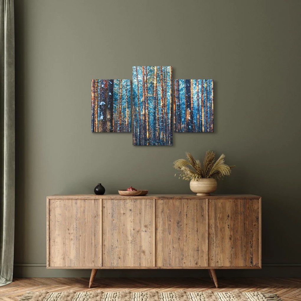 Kép - téli erdő (90x60 cm)