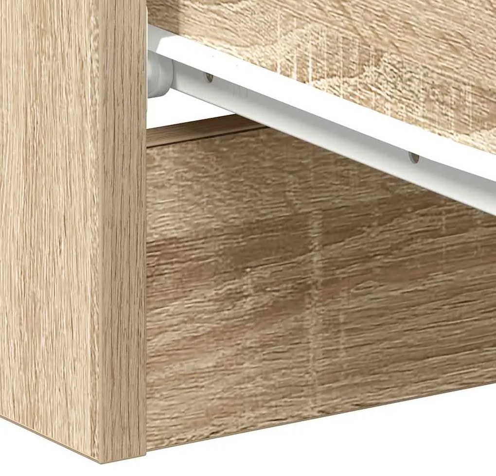 sonoma tölgy színű szerelt fa éjjeliszekrény 38 x 35 x 56 cm