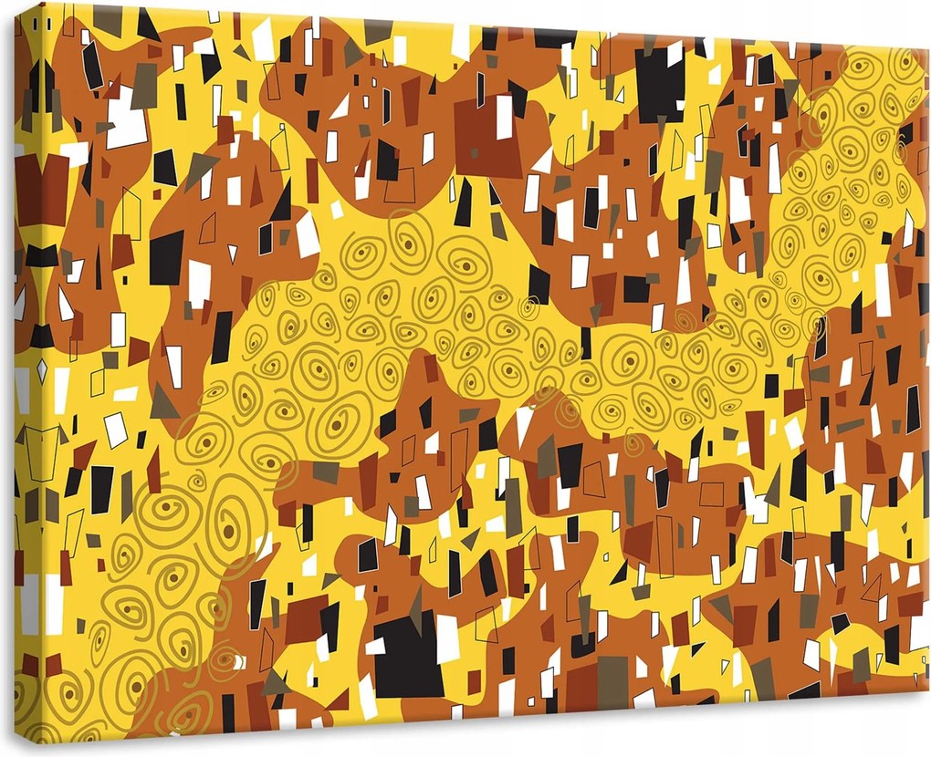 Vászonkép 70x50 Absztrakt dekoráció geometrikus organikus minták mozaik színek