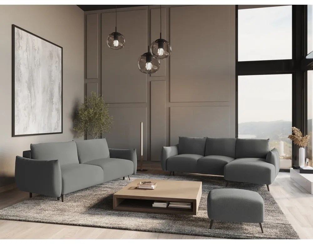 Világosszürke sarokkanapé (jobb oldali) Malie – Makamii