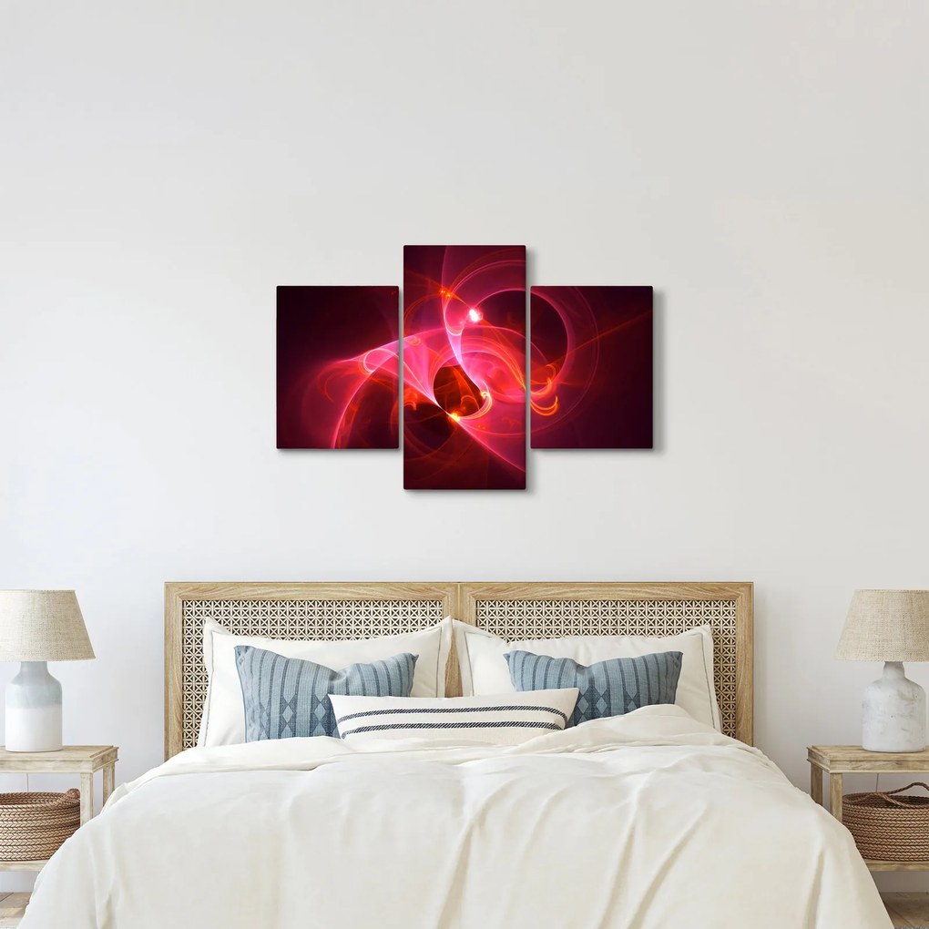 Modern rózsaszín absztrakció képe (90x60 cm)