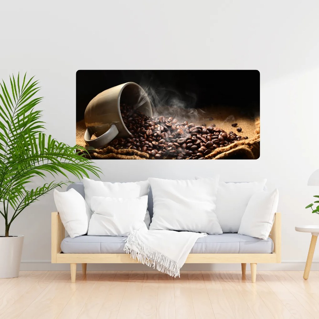 PIPPER. Öntapadós textiltapéta "Kávéscsésze"