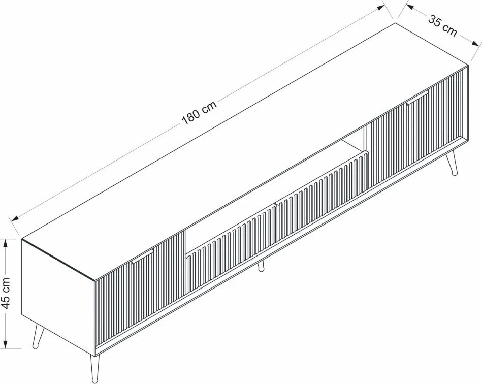 TV-állvány, 180 cm – TR506MNR1156
