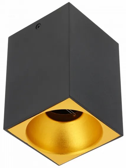Lámpa Mennyezeti lámpatest TENSA,aluminium, 90x90x140 mm, IP20, GU10 max. 20W, négyzet, fekete
