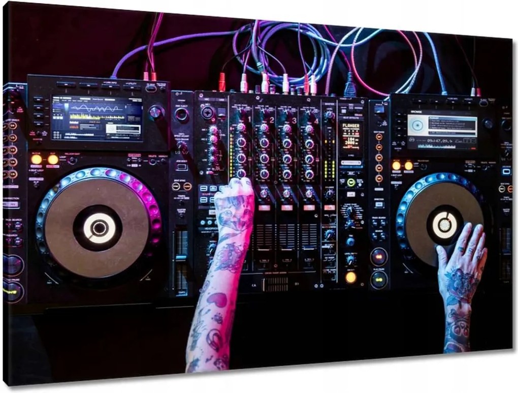Vászonkép 90x60 Dj zenélő party