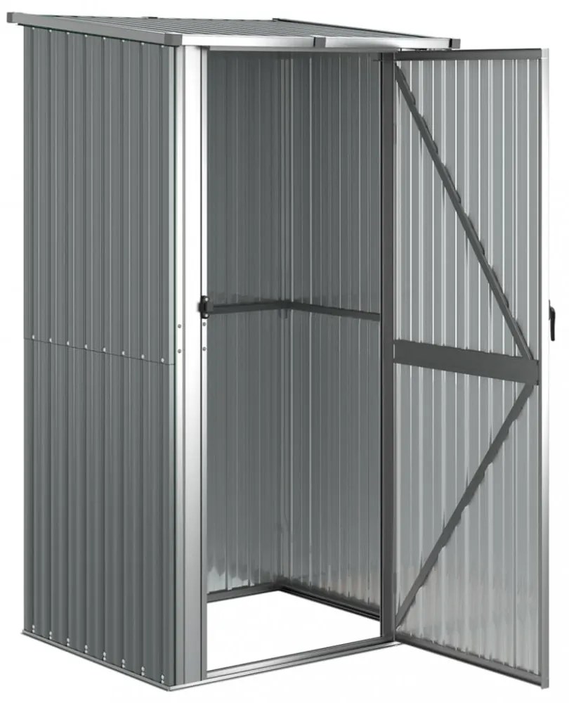 szürke horganyzott acél kerti fészer 118,5 x 97 x 209,5 cm