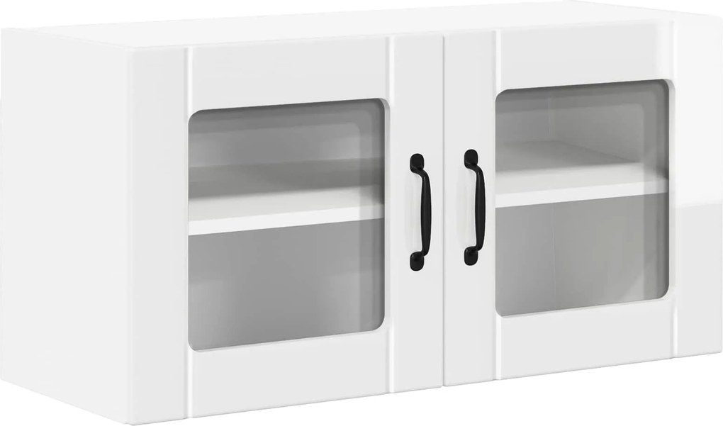 vidaXL Konyhaszekrény Magas Fényű Fehér 80 x 31 x 40 cm Faanyag