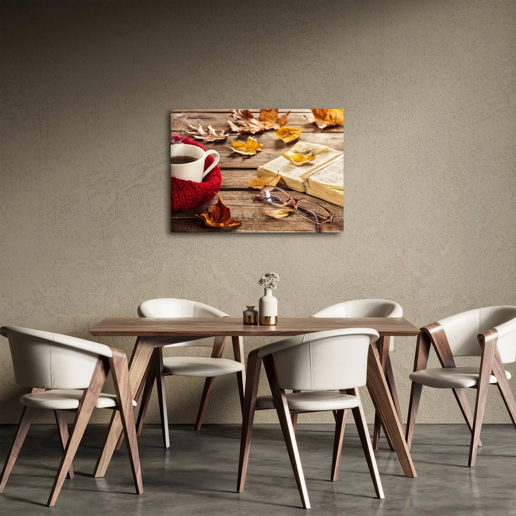 Kép - Őszi csésze tea (70x50 cm)
