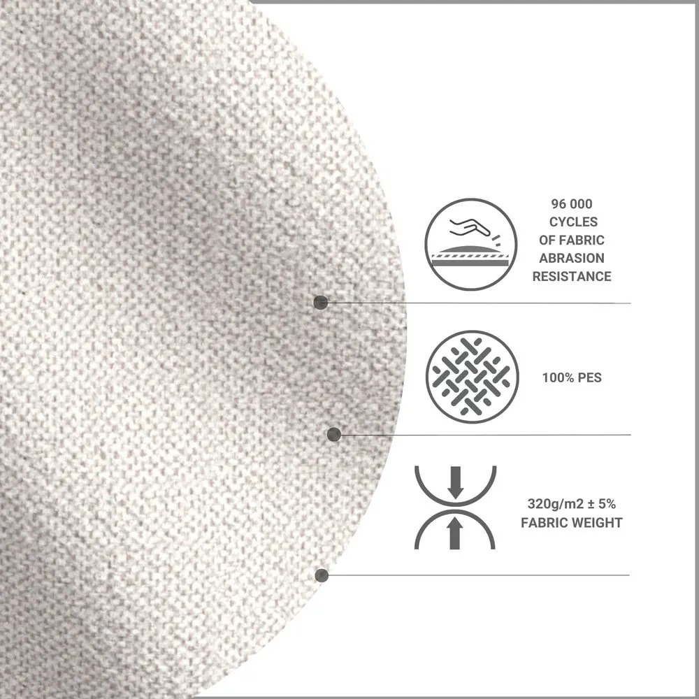 Krémszínű kárpitozott egyszemélyes ágy 80x200 cm Alba – Maison de Rêve