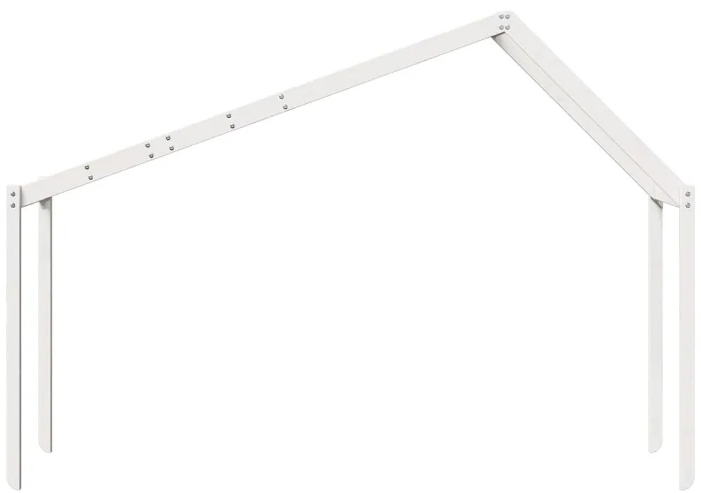 fehér tömör fenyőfa gyerekágytető 213 x 95,5 x 144,5 cm