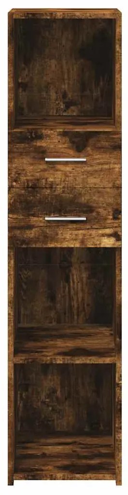 füstös tölgy színű szerelt fa magasszekrény 30 x 42,5 x 124 cm