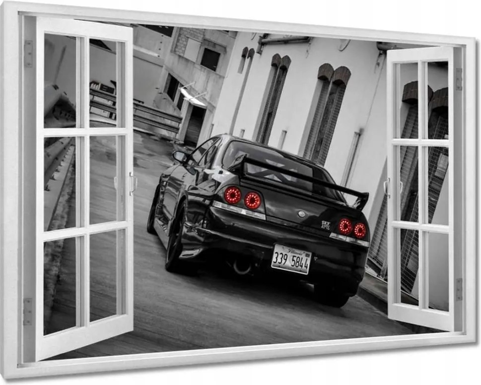 Vászonkép 90x60 Fekete Nissan Gtr