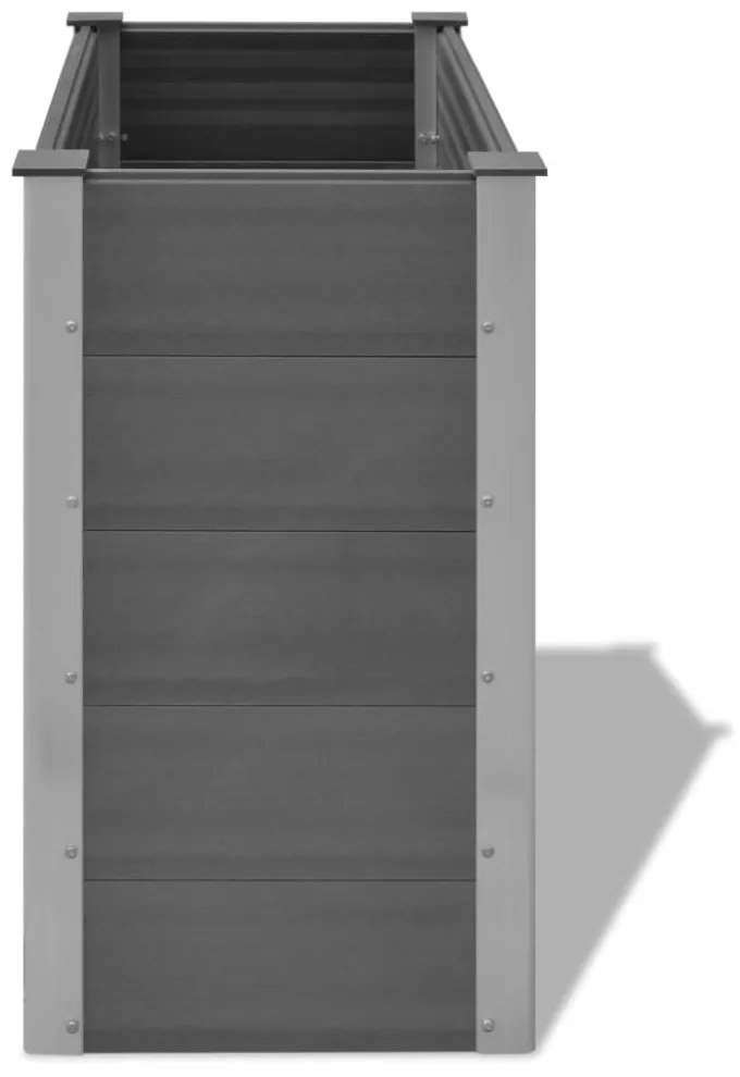 szürke WPC kerti magaságyás 100 x 50 x 91 cm