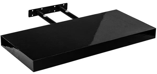 Fali polc STILISTA® Volato 80 cm  fekete fényes