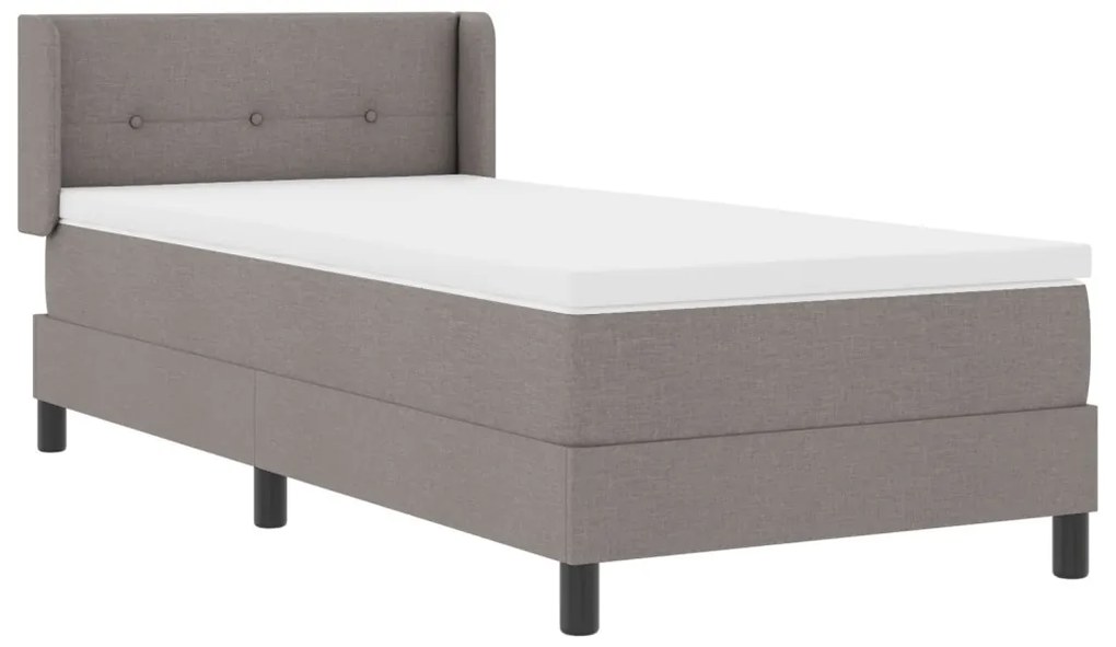boxspring ágy matraccal - Taupe, 80x200 cm, szövet