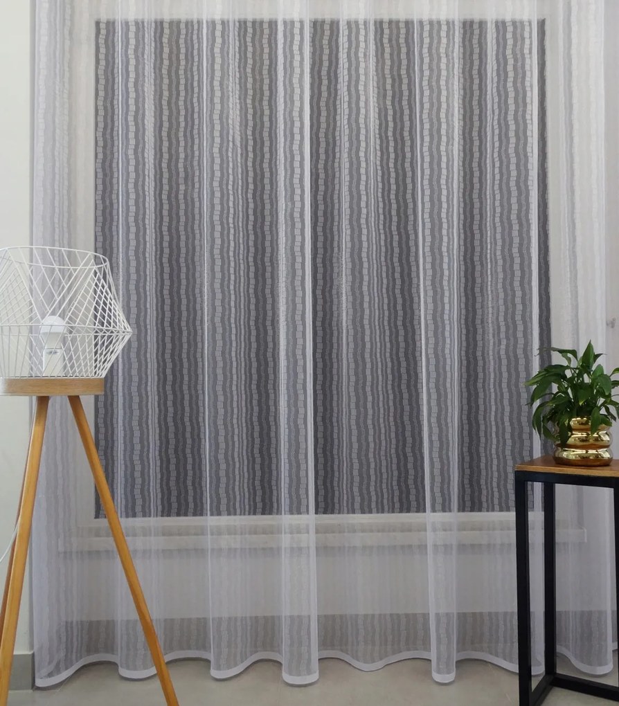 Mg Jacquard háló Fehér csíkos 35637 magasság 300cm 0,5m