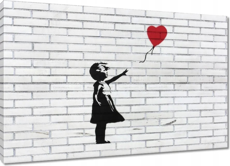 Vászonkép 120x80 Lány lufival