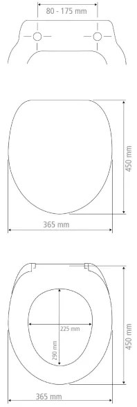 WENKO 23532100-WC WC-ülőke, 300/350 kg teherbírás, 36,5x45 cm, színes/ezüst