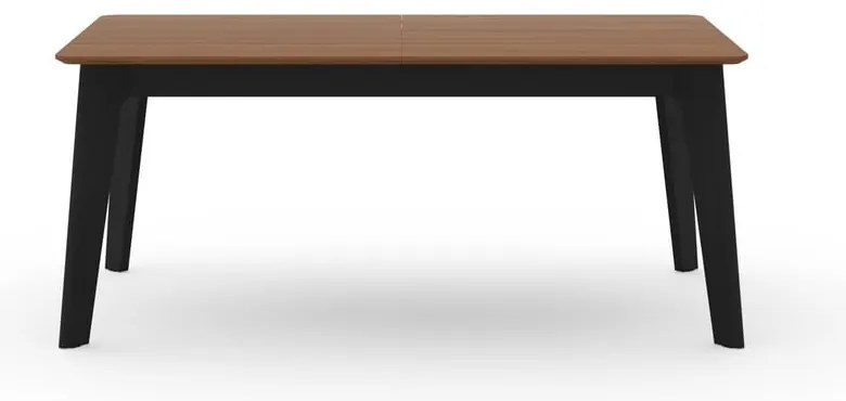 Natúr színű bővíthető étkezőasztal diófa dekoros asztallappal 100x180 cm Shadow – TemaHome