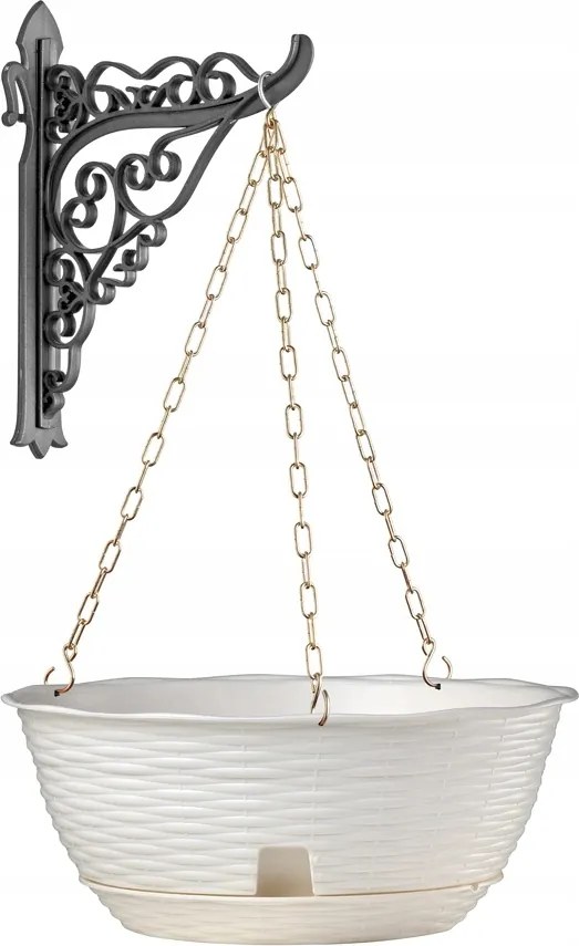 Bama Függő virágcserép Paglia, fehér