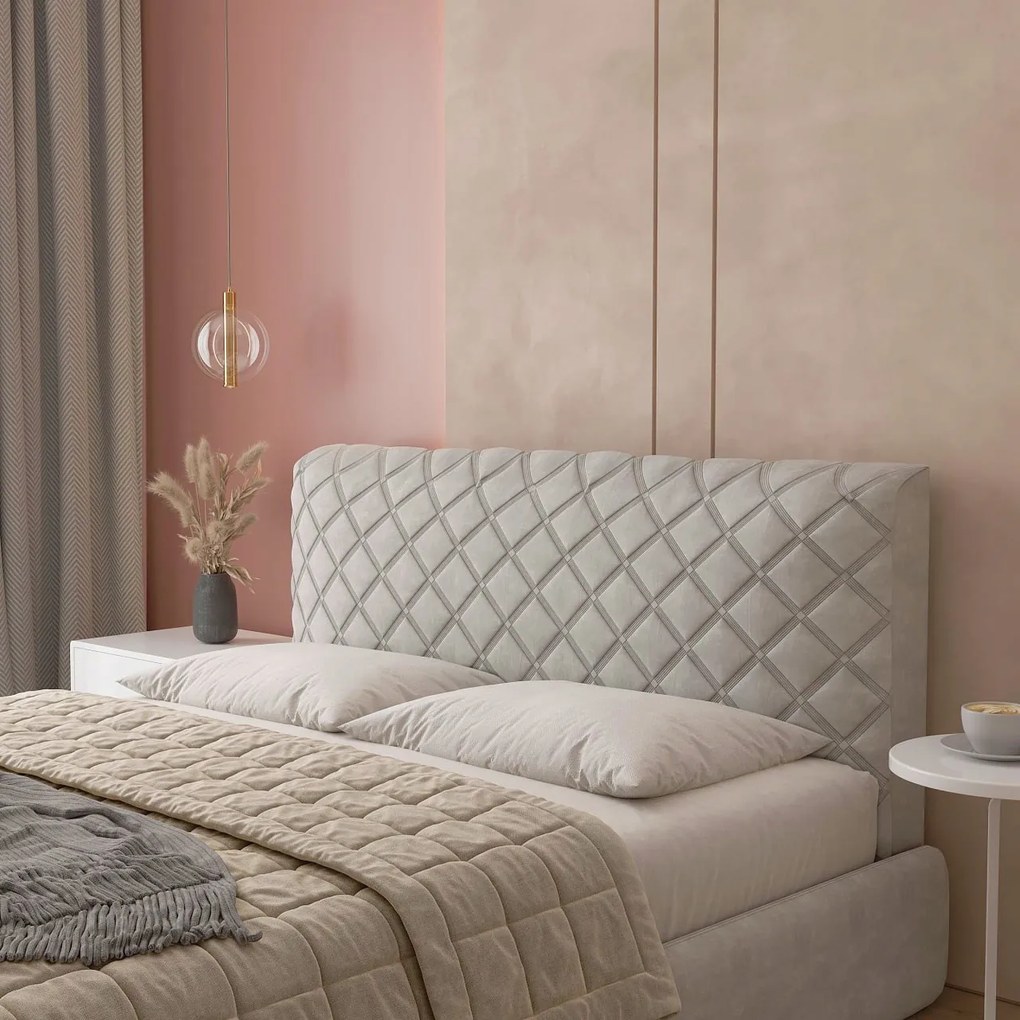 Ágytakaró fejtámla huzat 175 cm Világosszürke