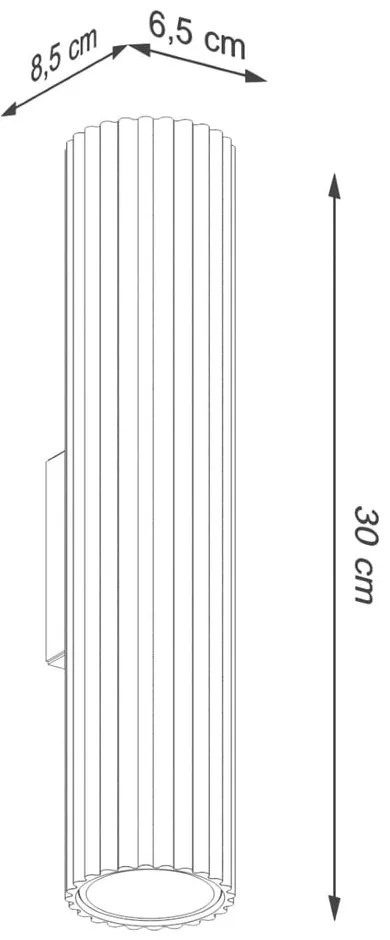 Krémszínű fali lámpa Gleam – Sollux