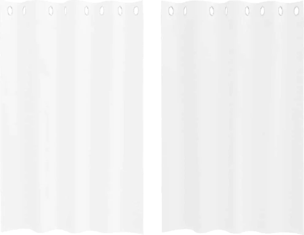 vidaXL Voile Függöny függönyökkel 2 pcs Fehér 140 x 140 cm Poliészter