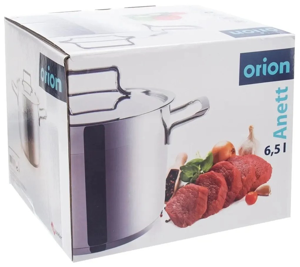 Orion Anett rozsdamentes acél edény fedéllel 6,5 l, 6,5 l