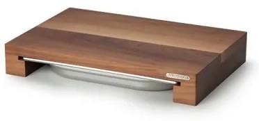 Continenta C4210 - Konyhai vágódeszka tálcával 39x27 cm diófa