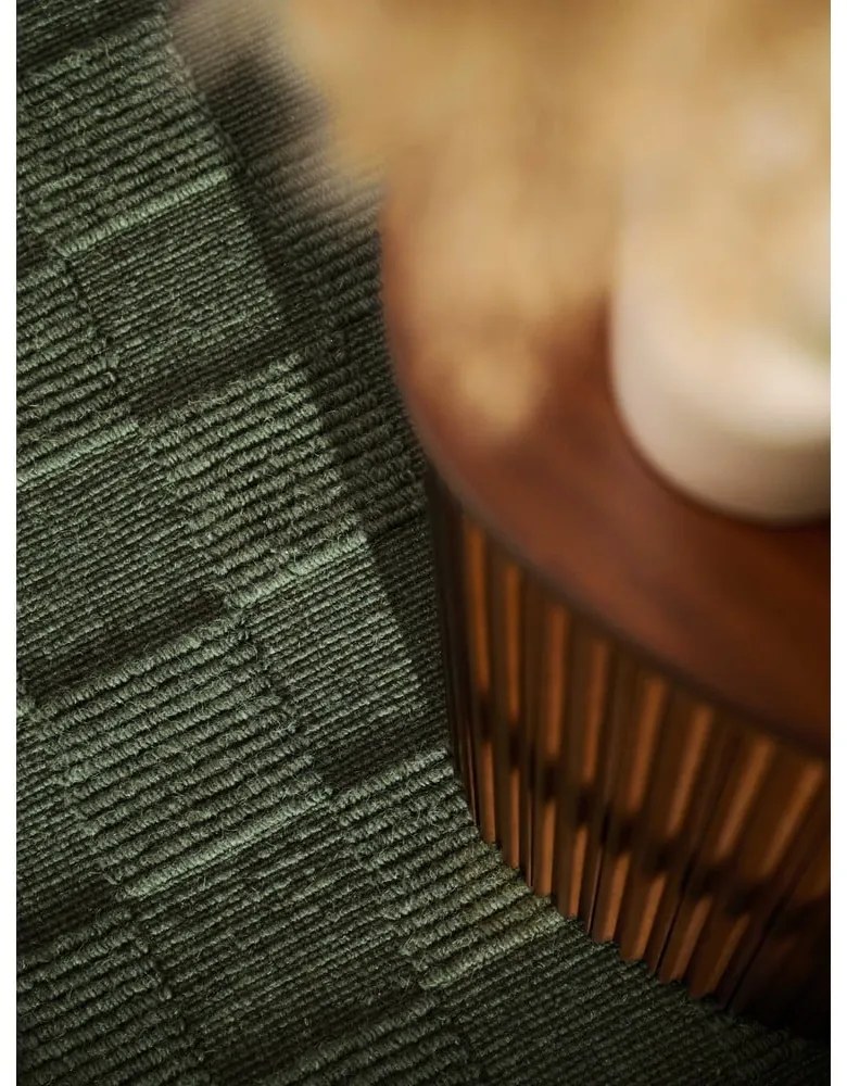 Sötétzöld kézi szövésű gyapjú futószőnyeg 80x200 cm Scala – Villeroy&amp;Boch