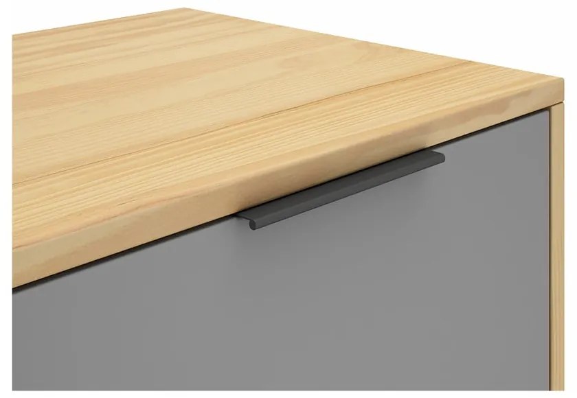 Natúr színű borovi fenyő TV-állvány 140x53 cm Elfa – Marckeric