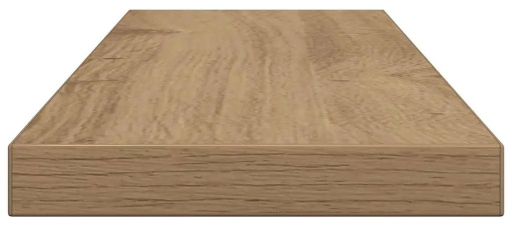 4 db kézműves tölgy színű szerelt fa fali polc 60 x 20 x 1,5 cm