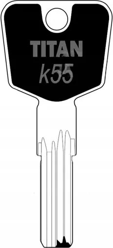 Lakáskulcs Sárgaréz Lakáskulcs Titan K55 Fúrt