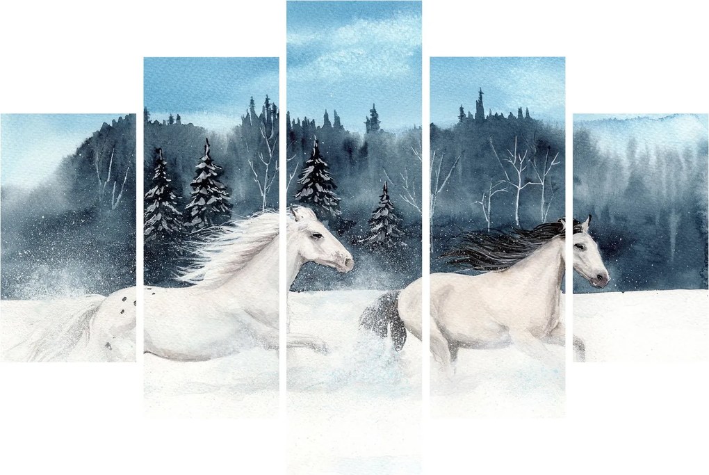 Festett lovak képe (150x105 cm)