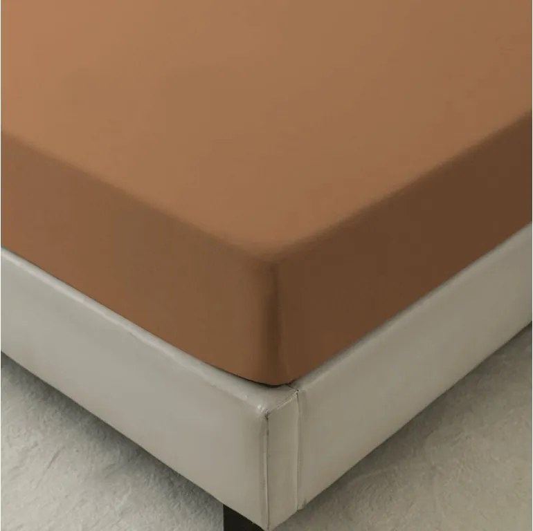 Mikroszálas lepedő MICROVELLE barna 90x200 cm