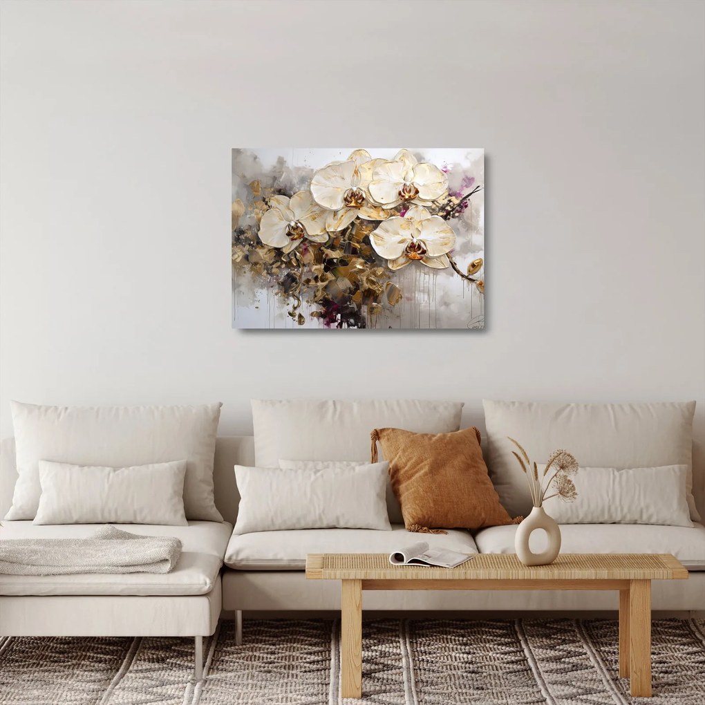 Üveg kép - Orchideák (70x50 cm)