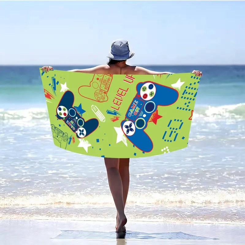 Strandtörölköző GO WIN 100x180 cm zöld, 100% mikroszálas