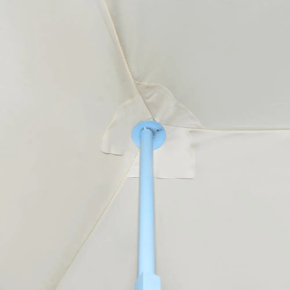 krémszínű összecsukható rendezvénysátor 8 oldalfallal 870x291x315 cm