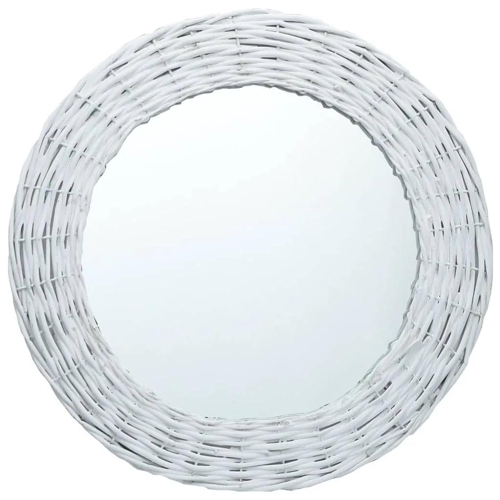 vidaXL fehér fonott vesszőkeretes tükör 80 cm