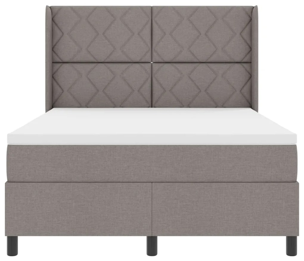 Boxspring Ágy Matraccal és LED-del Bézs 140x190 cm Szövet