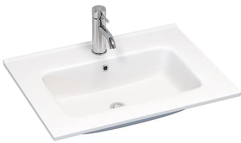 BATH DELUXE 06-060-27-11-00 - Beépíthető mosdókagyló LILLESNAD 61x46 cm kerámia/fehér