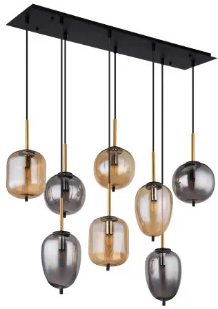 GLOBO 15345-8A BLACKY Többágú Függesztett Lámpa IP20