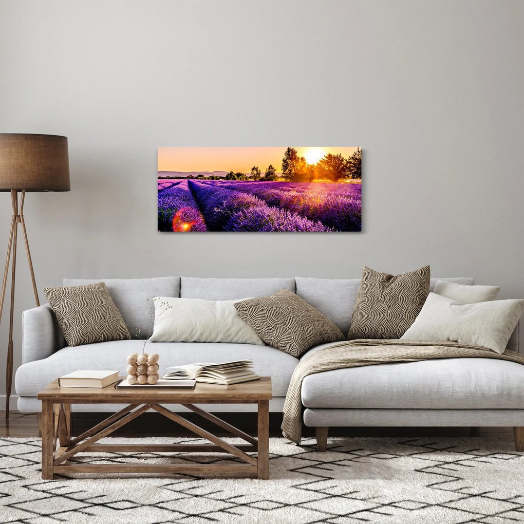 A levendula mező képe (120x50 cm)