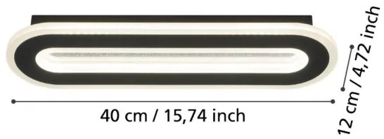 Eglo 901242 - LED fali lámpa MACCHIONI LED/12W/230V 4000K fekete