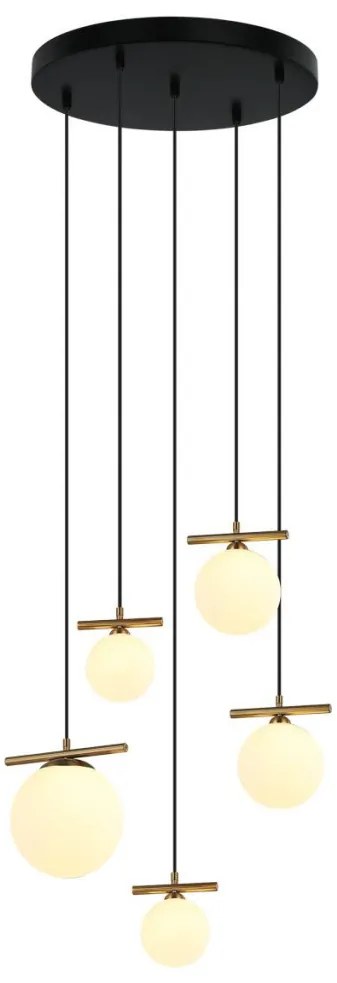 ITALUX PND-463325A-BRO-W MERSETA Többágú Függesztett Lámpa Antik Bronz, Opál E14, G9 IP20