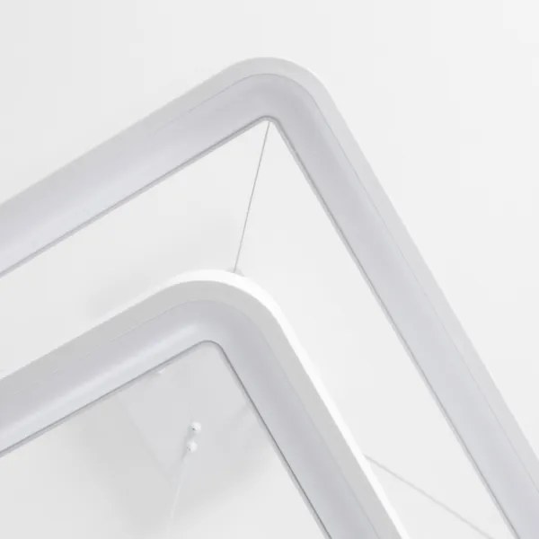 Brilagi - dimmelhető LED kábellel függesztett csillár FALCON SLIM LED/78W/230V 50x50 cm fehér + távirányító