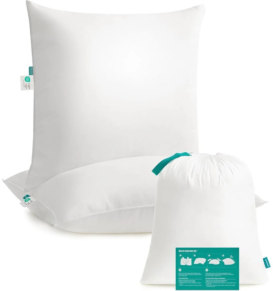 puha párna 2 db-os, 60 x 60 cm, tárolótáskával